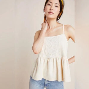 Anthropologie Reath and Wren Embroidered Boho Tank Top‎ Size S